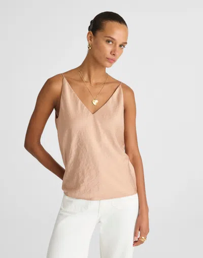 Madewell V-neck Slip Cami In Neutral
