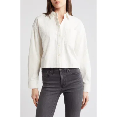 Madewell Variegated Corduroy Button-up Shirt In Lighthouse