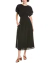 Madewell Varya Midi Dress In Black