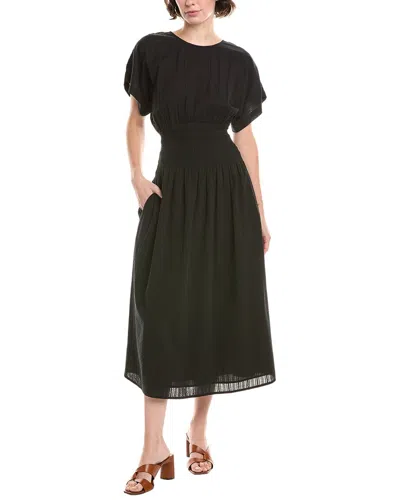Madewell Varya Midi Dress In Black
