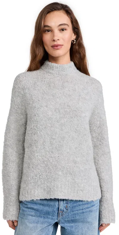 Madewell Vesta Boucle Chunky Pullover Heather Cloud Grey