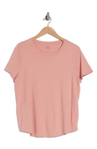 Madewell X Bcrf Shrunken Shirttail Tee In Hthr Dark Petal