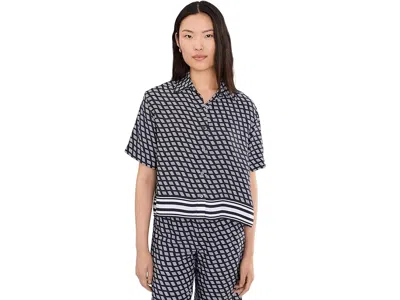 Madewell Vivian Shirt With Pocket - Viscose Twill Women's Clothing Classic Navy: Md (women's 6-8) In Multi