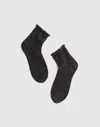 Madewell Waffle-knit Ankle Socks In Black