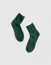 Madewell Waffle-knit Ankle Socks In Green