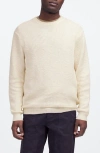 Madewell Waffle-knit Crewneck Sweater In Vintage Ivory