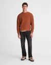 Madewell Waffle-knit Sweatshirt In Brown