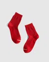 Madewell Waffle-knit Trouser Sock In Red