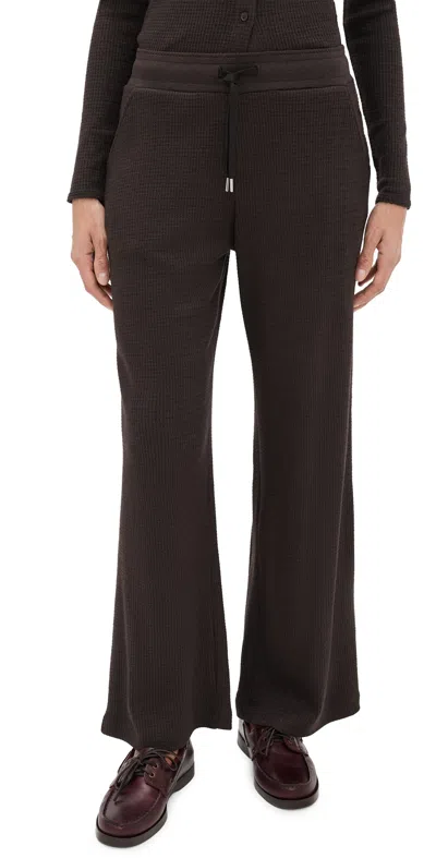 Madewell Waffle Wide Leg Pajama Pant In Brown