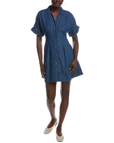 Madewell Waisted Mini Dress In Blue