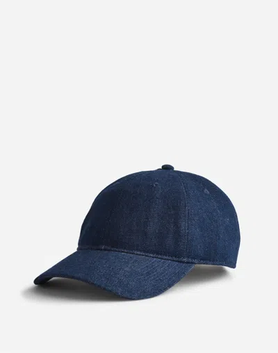 Madewell Washed Denim Baseball Hat In Dark Denim Multi