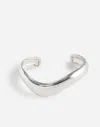 Madewell Wavy Chunky Cuff Bracelet In Light Silver Ox