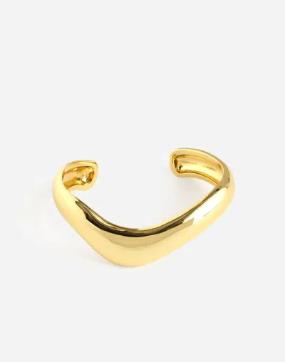 Madewell Wavy Chunky Cuff Bracelet In Gold