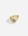 Madewell Wavy Chunky Ring In Pale Gold