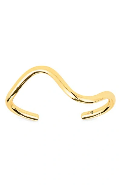 Madewell Wavy Cuff Bracelet In Gold