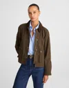 Madewell Waxed Zip-front Jacket In Brown