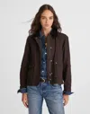 Madewell Waxed Zip-front Jacket In Brown