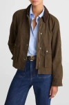 Madewell Waxed Zip-front Jacket In Brown