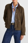 Madewell Waxed Zip-front Jacket In Brown