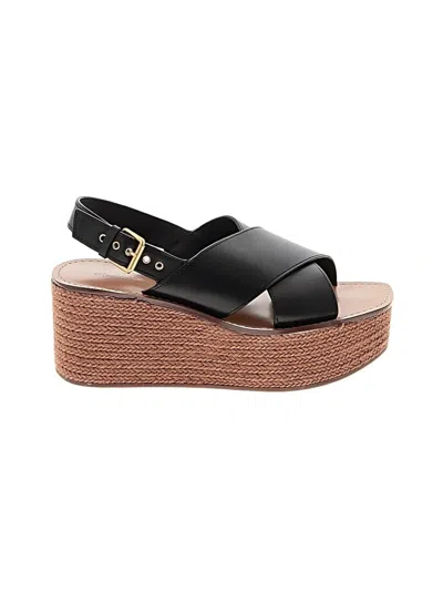 Pre-owned Madewell Wedges In Black