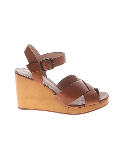 Pre-owned Madewell Wedges In Brown