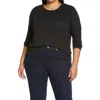Madewell Whisper Cotton Long Sleeve T-shirt In True Black
