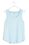 Madewell Whisper Cotton Tank In Blue Heron