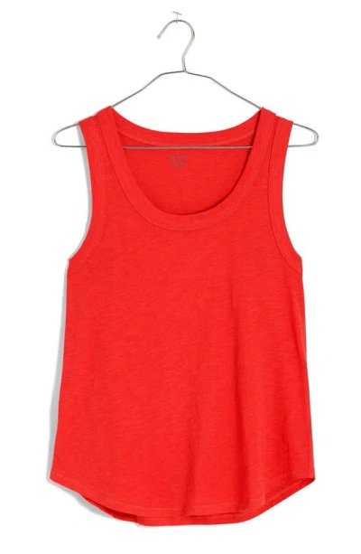 Madewell Whisper Cotton Tank In Crushed Watermelon