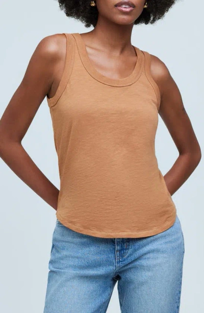 Madewell Whisper Cotton Tank In Warm Hickory