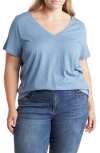 Madewell Whisper Cotton V-neck T-shirt In Tranquil Ocean