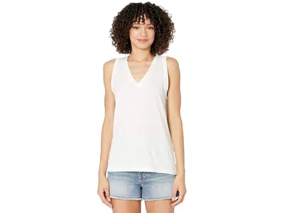 Madewell Whisper Cotton V-neck Tank Top In White