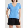 Madewell Whisper V-neck T-shirt In Blue