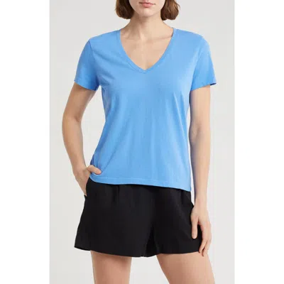 Madewell Whisper V-neck T-shirt In Blue