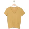 Madewell Whisper V-neck T-shirt In Brown