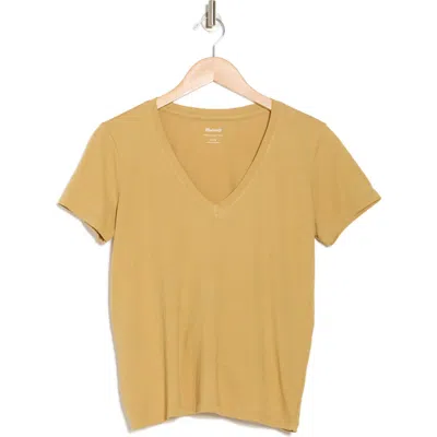 Madewell Whisper V-neck T-shirt In Brown