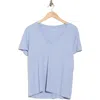 Madewell Whisper V-neck T-shirt In Terrace Blue