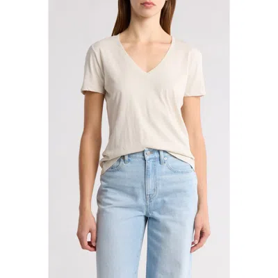 Madewell Whisper V-neck T-shirt In Dove