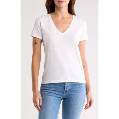 Madewell Whisper V-neck T-shirt In Eyelet White