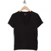 Madewell Whisper V-neck T-shirt In Jet Black