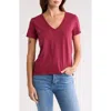 Madewell Whisper V-neck T-shirt In Mulberry Wine