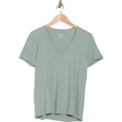 Madewell Whisper V-neck T-shirt In Pale Eucalyptus