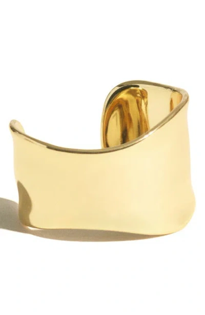 Madewell Wide Cuff Bracelet In Gold