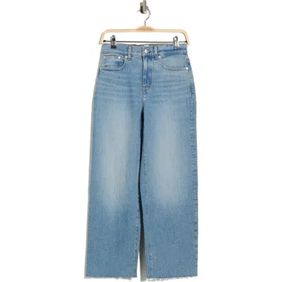Madewell Wide Leg Ankle Crop Jeans In Blue