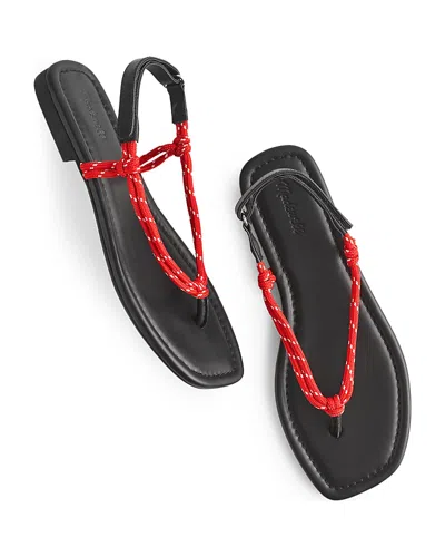 Madewell The Aliyah Thong Sandal In Red