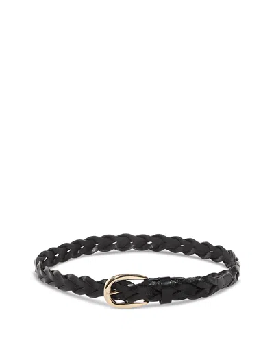 Madewell Women's Braided Leather Belt In True Black