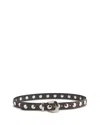 Madewell Studded Western Leather Belt In Black/silver