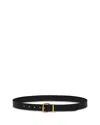 Madewell The Essential Leather Belt In Black/gold