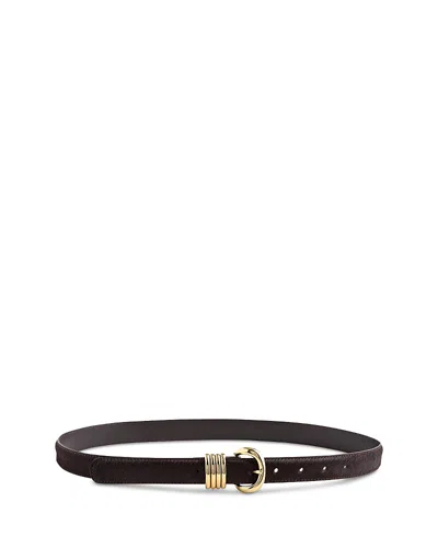 Madewell Metal Keeper Genuine Calf Hair Belt In Black