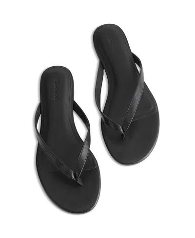 Madewell Izzie Ivana Leather Thong Sandals True Black
