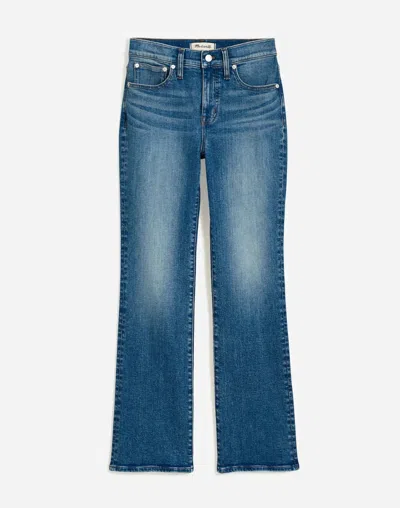Madewell Women's  Kick Out Crop Jeans Blue Denim Mid Rise Flare Leg Gbo909